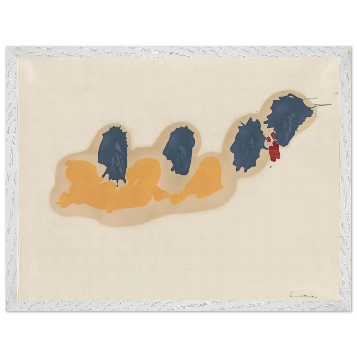 Helen Frankenthaler - April IV - 1960 Wall art - 40x50 cm / 16x20 inches - Premium Wooden Framed Poster With Fine Art Paper-canvas - White frame