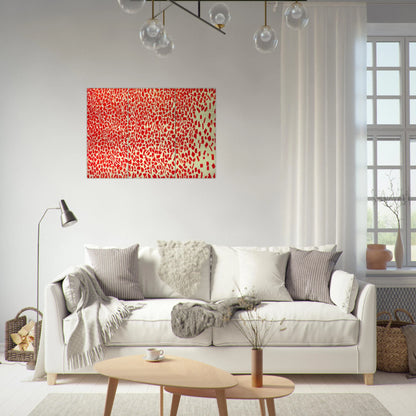 RED AZALEAS SINGING AND DANCING ROCK AND ROLL MUSIC 1976 - Alma Woodsey Thomas Brushed Aluminum Print - 70x100 cm / 28x40 inches | Alma Woodsey Thomas Aluminum Print | Alma Woodsey Thomas Prints