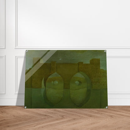 UNTITLED BRIDGE WITH REFLECTIONS SKETCH FOR A DUAL IMAGE PICTURE UNFINISHED - Salvador Dali Acrylic Print - 70x100 cm / 28x40″ inches