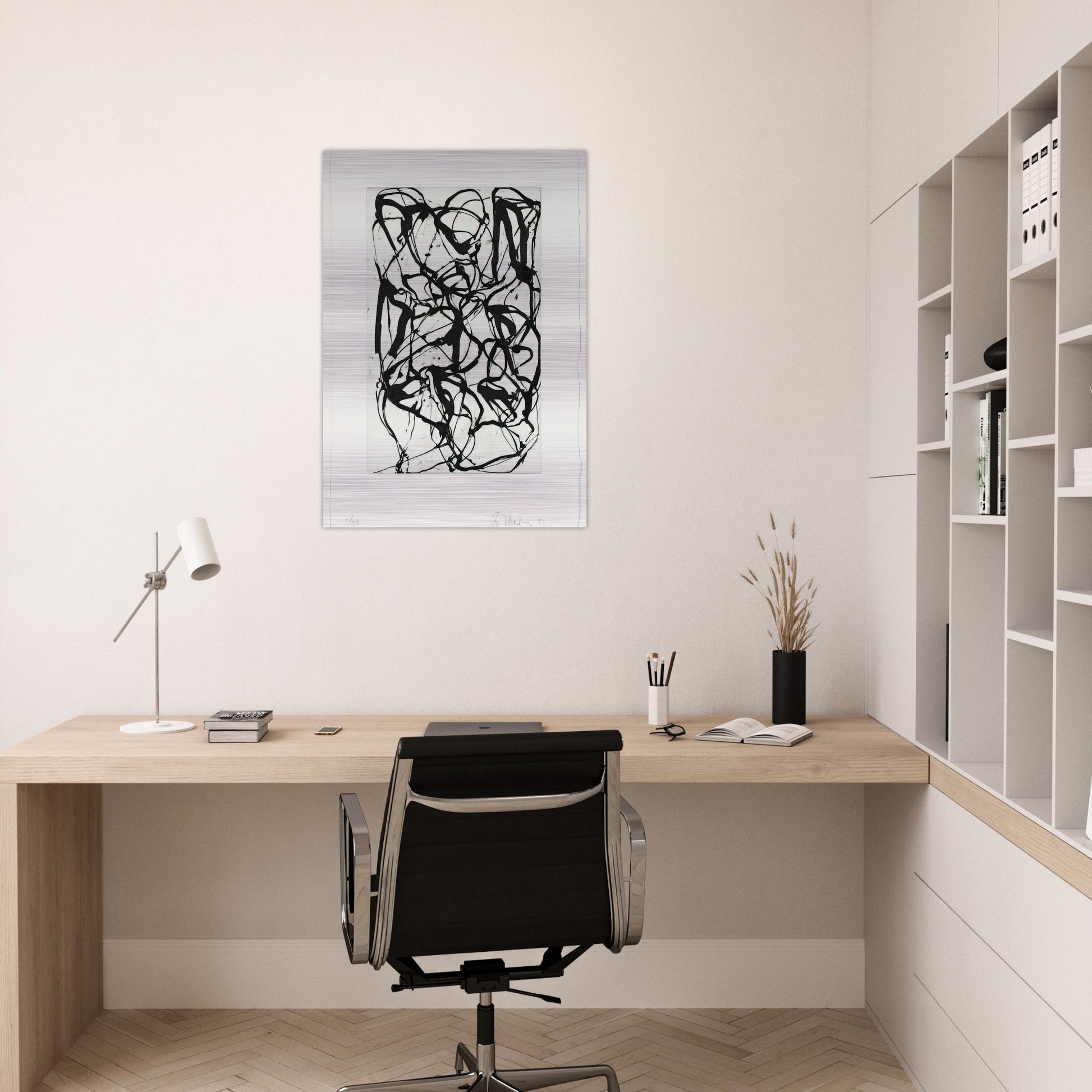 Han Shan Exit - 1992 - Brice Marden Brushed Aluminum Print - 70x100 cm / 28x40 inches | Brice Marden Aluminum Print | Brice Marden Prints