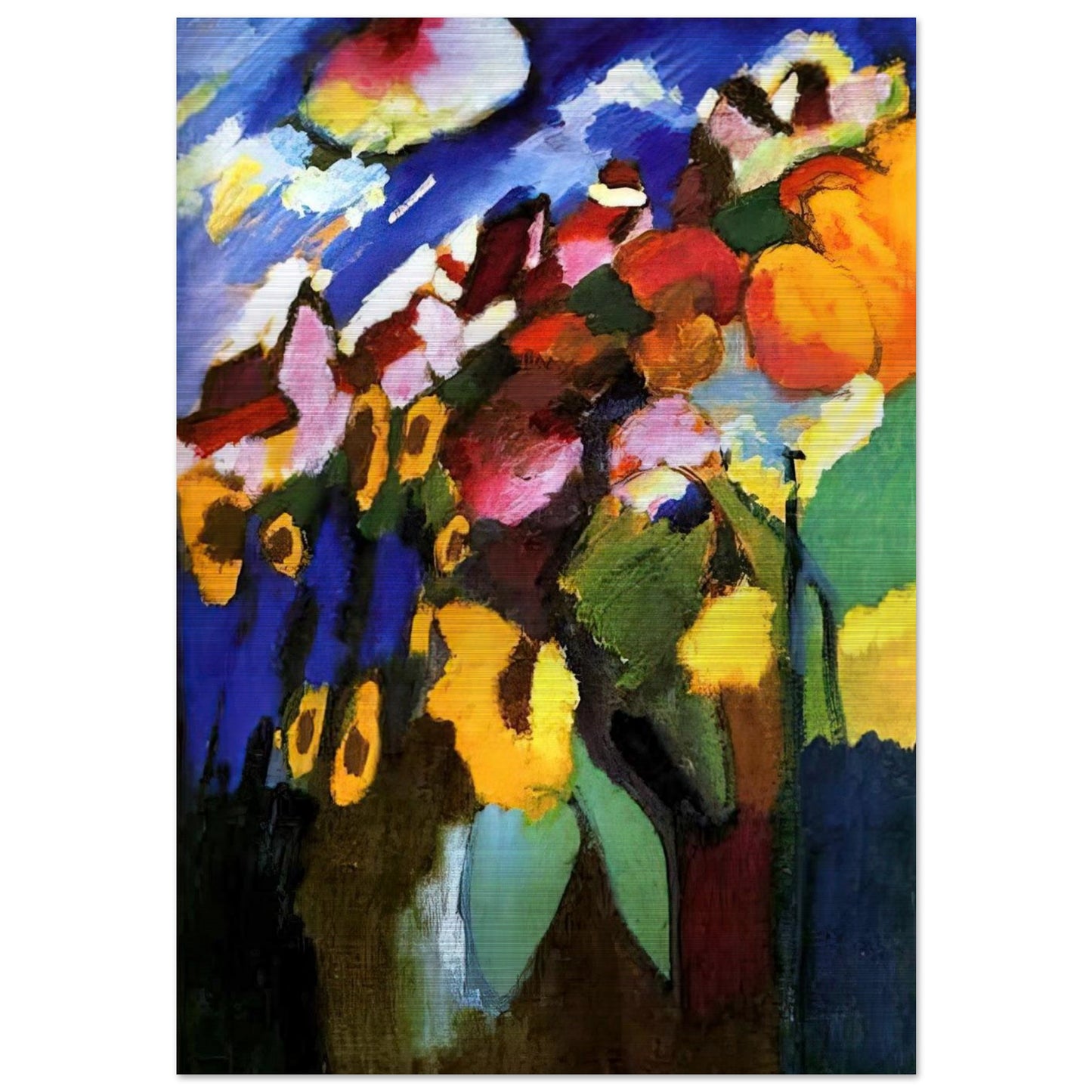 MURNAU GARDEN 1909 - Wassily Kandinsky Brushed Aluminum Print - 70x100 cm / 28x40 inches | Wassily Kandinsky Aluminum Print | Wassily Kandinsky Prints