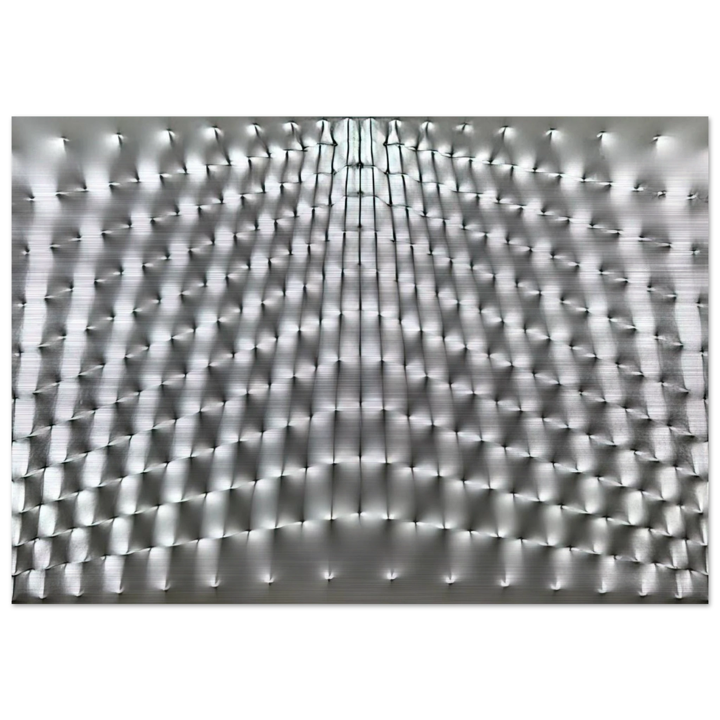 Superficie Argento - 1973 - Enrico Castellani Brushed Aluminum Print - 70x100 cm / 28x40 inches | Enrico Castellani Aluminum Print | Enrico Castellani Prints
