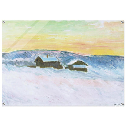 Paysage of Norway, the Blue Houses - claude monet Acrylic Print - 70x100 cm / 28x40″ inches