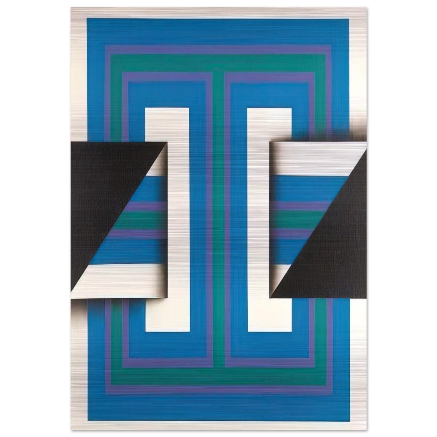 Palindrome 10 - 1967 - Omar Rayo Brushed Aluminum Print - 70x100 cm / 28x40 inches | Omar Rayo Aluminum Print | Omar Rayo Prints