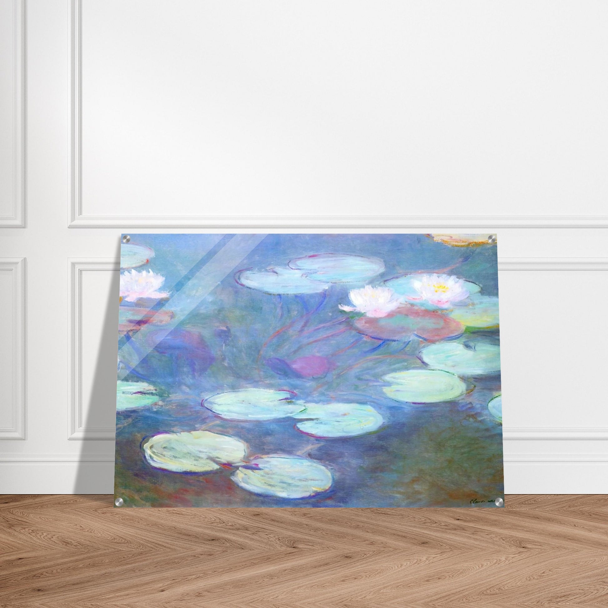 Water Lilies, Pink - claude monet Acrylic Print - 70x100 cm / 28x40″ inches