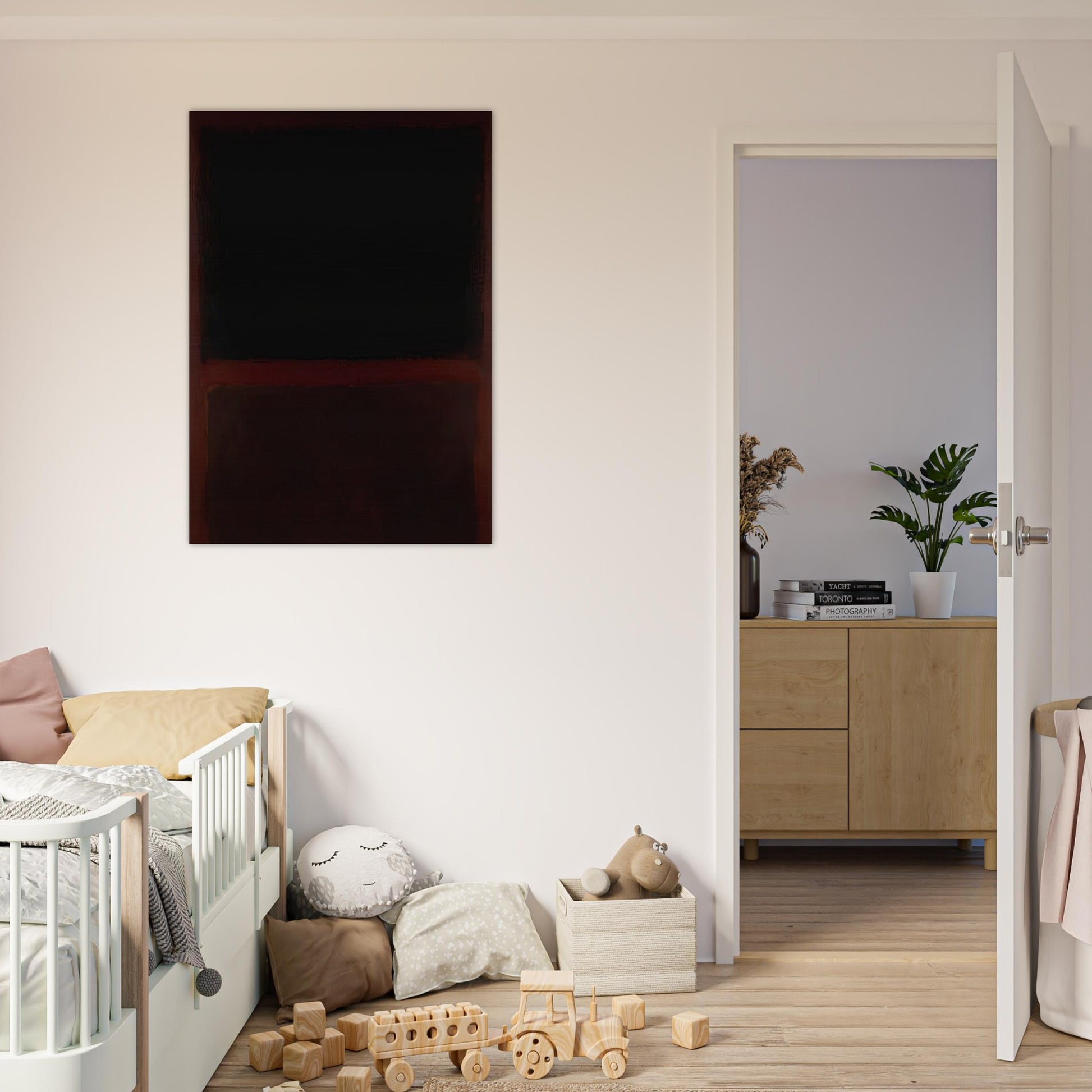Black on Dark Sienna on Purple - 1960 - Mark Rothko Brushed Aluminum Print - 70x100 cm / 28x40 inches | Mark Rothko Aluminum Print | Mark Rothko Prints