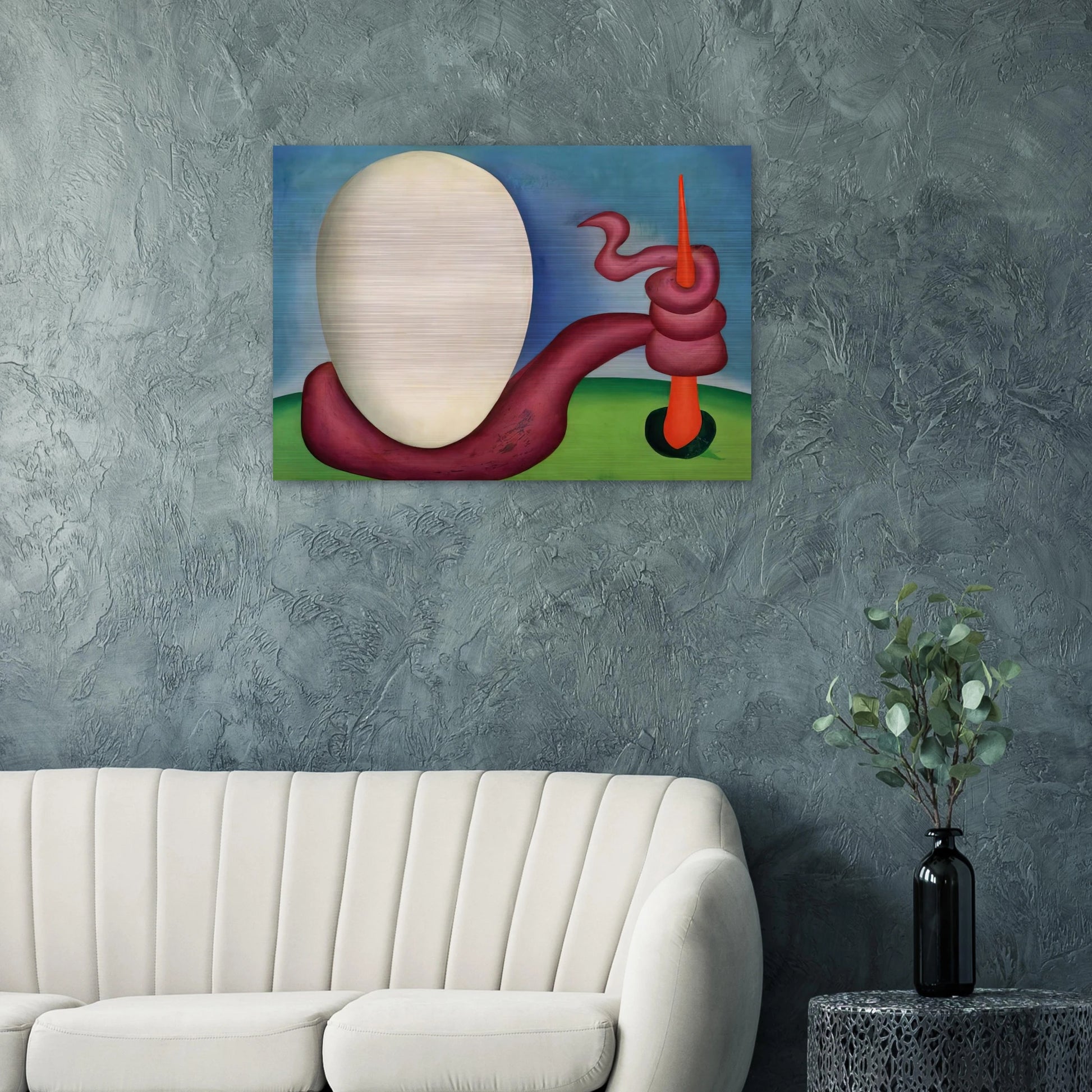 The Egg - Tarsila do Amaral Brushed Aluminum Print - 70x100 cm / 28x40 inches | Tarsila do Amaral Aluminum Print | Tarsila do Amaral Prints
