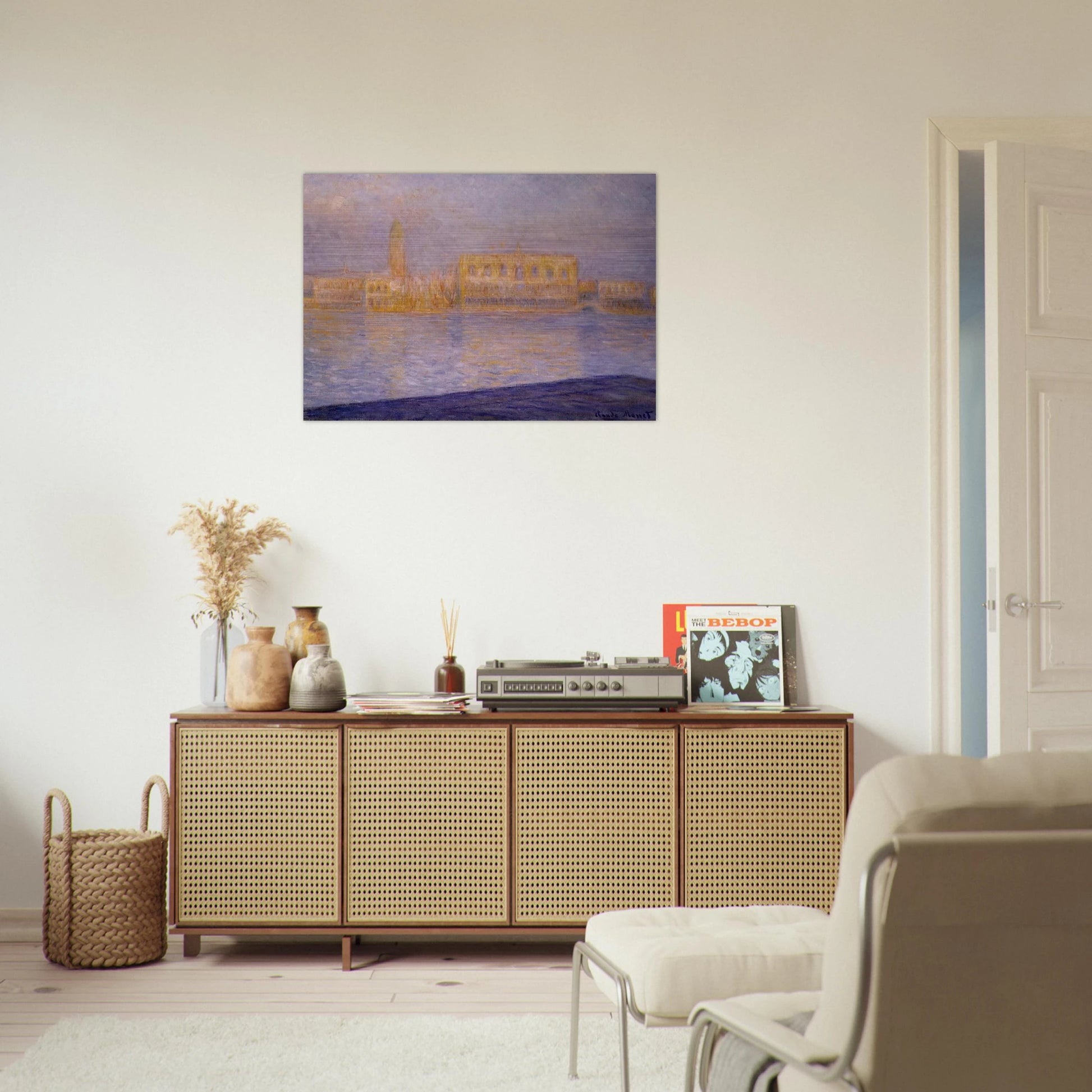 The Doges' Palace Seen from San Giorgio Maggiore 2 - claude monet Brushed Aluminum Print - 70x100 cm / 28x40 inches | claude monet Aluminum Print | claude monet Prints