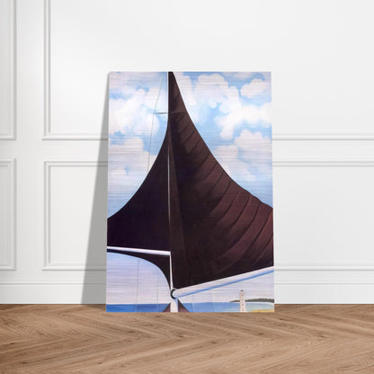 Brown Sail, Wing on Wing, Nassau - Georgia O'Keeffe Brushed Aluminum Print - 70x100 cm / 28x40 inches | Georgia O'Keeffe Aluminum Print | Georgia O'Keeffe Prints