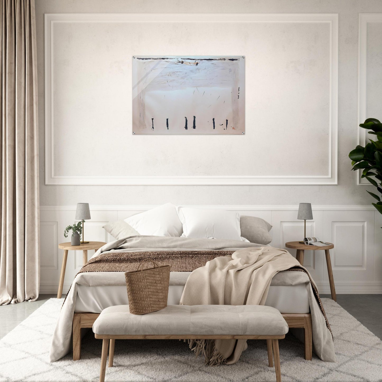 VERTICALES EN BAS 1968 - Antoni Tapies Acrylic Print - 70x100 cm / 28x40″ inches