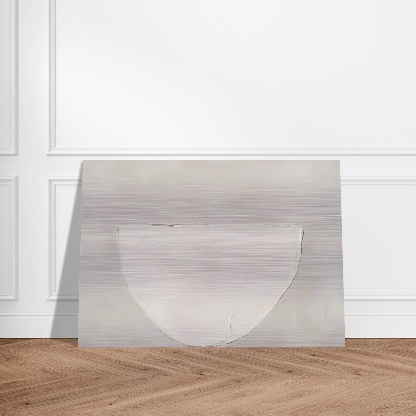 Bowl White on Grey - 1962 - William Scott Brushed Aluminum Print - 70x100 cm / 28x40 inches | William Scott Aluminum Print | William Scott Prints