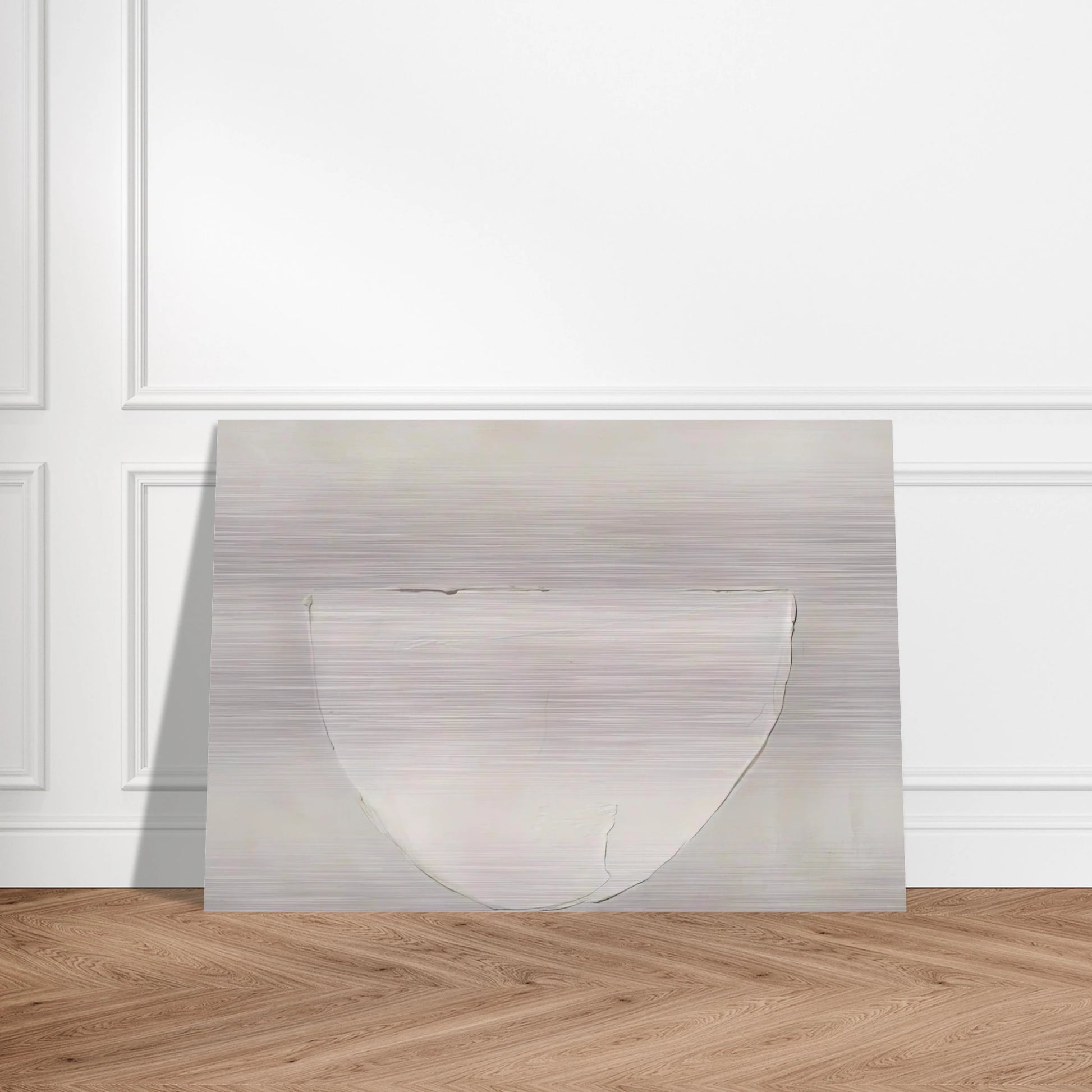 Bowl White on Grey - 1962 - William Scott Brushed Aluminum Print - 70x100 cm / 28x40 inches | William Scott Aluminum Print | William Scott Prints