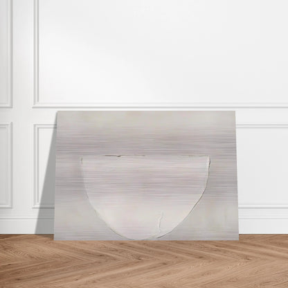 Bowl White on Grey - 1962 - William Scott Brushed Aluminum Print - 70x100 cm / 28x40 inches | William Scott Aluminum Print | William Scott Prints
