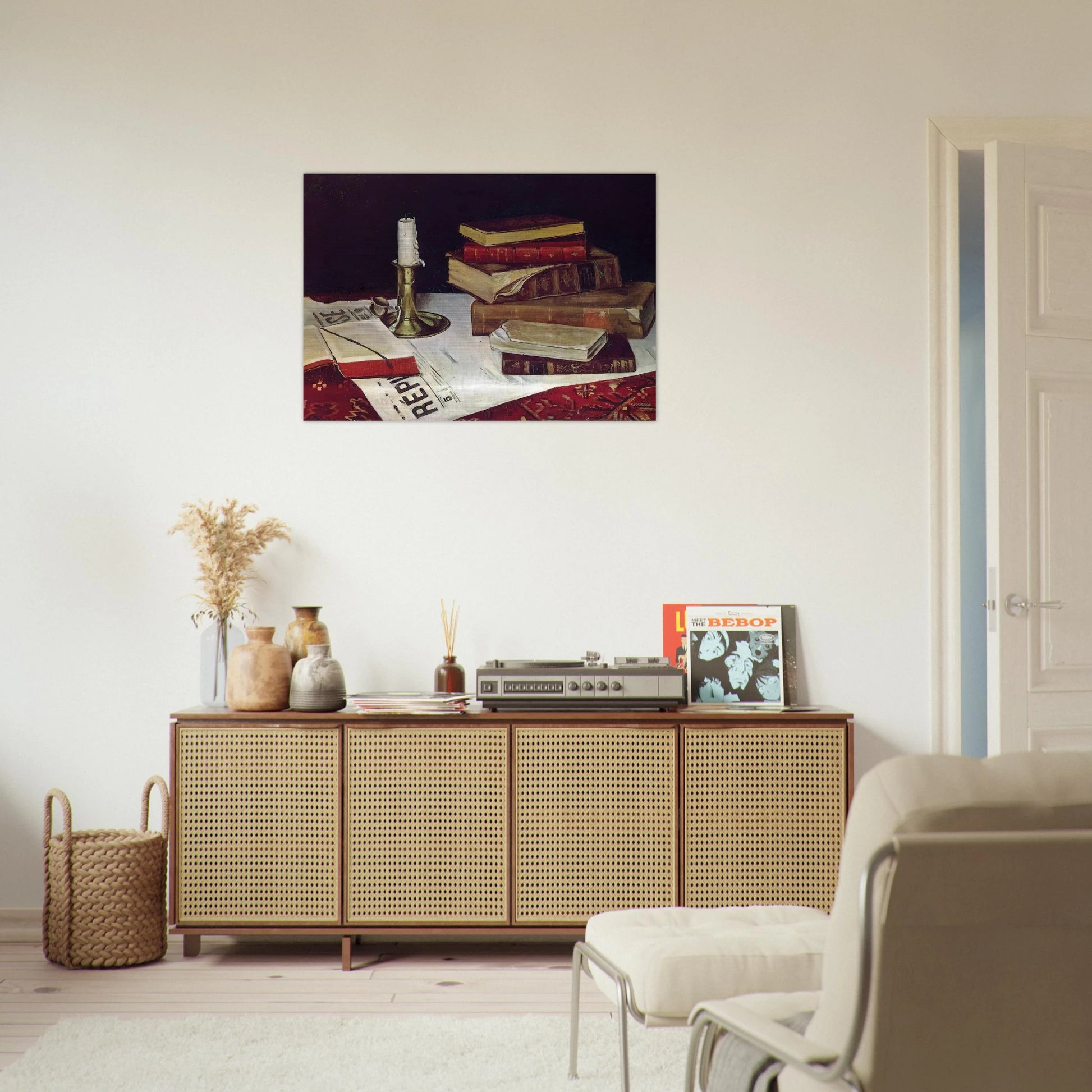 STILL LIFE WITH BOOKS AND CANDLE 1890 - Henri Matisse Brushed Aluminum Print - 70x100 cm / 28x40 inches | Henri Matisse Aluminum Print | Henri Matisse Prints