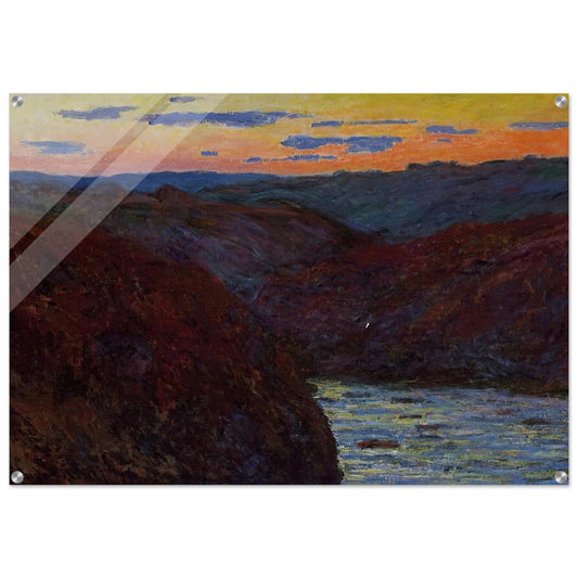 Valley of the Creuse, Sunset - claude monet Acrylic Print - 70x100 cm / 28x40″ inches | claude monet Wall Art | claude monet Prints