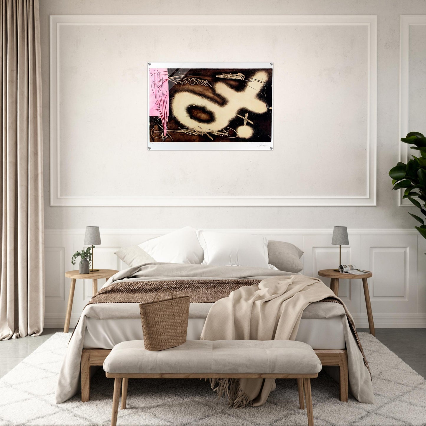 EL P NDULO INM VIL I 1982 - Antoni Tapies Acrylic Print - 70x100 cm / 28x40″ inches