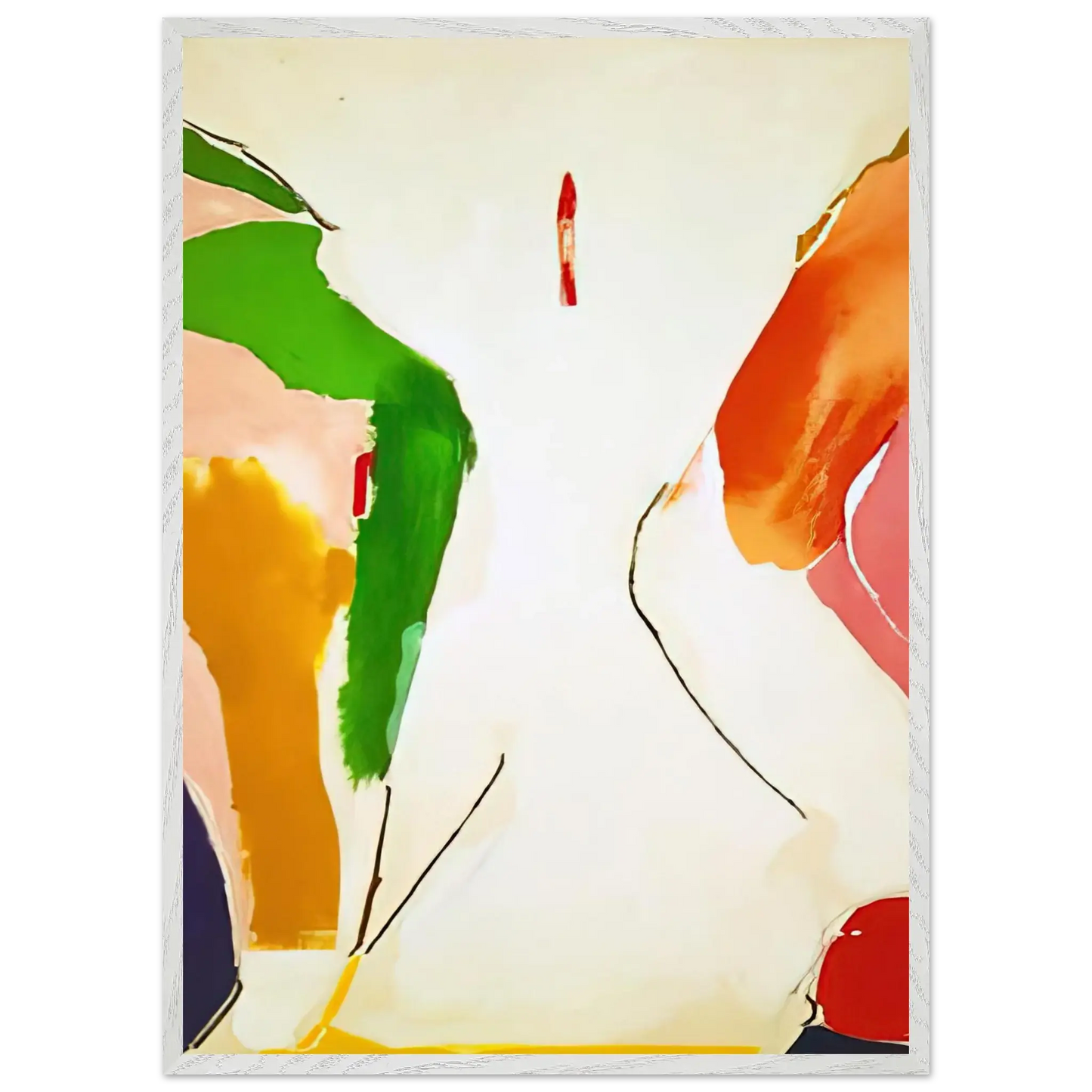 Helen Frankenthaler - Living Edge - 1973 Wall art - A1 (59.4 x 84.1  cm) - Premium Wooden Framed Poster With Fine Art Paper - Wood frame
