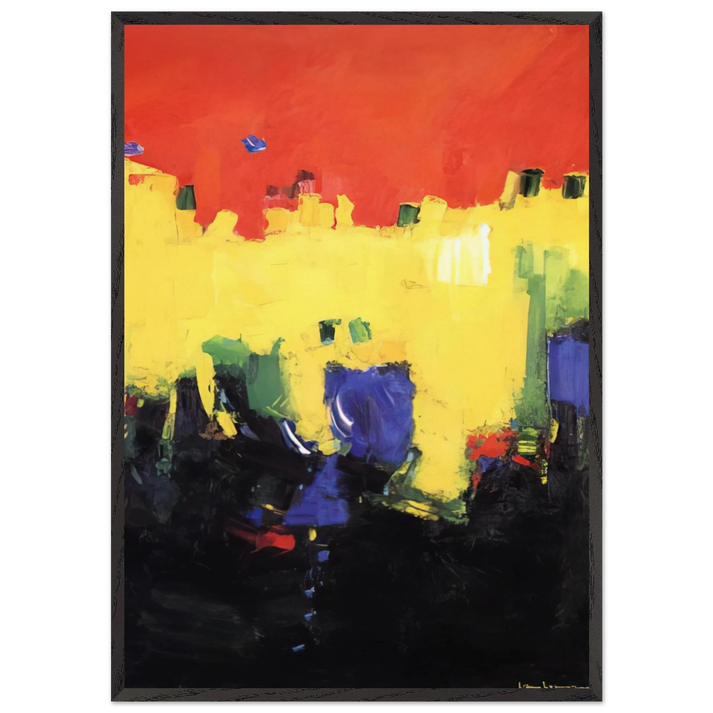 Above Deep Waters - Hans Hofmann 70x100 cm / 28x40 inches Framed Art Print – Black Wooden Frame