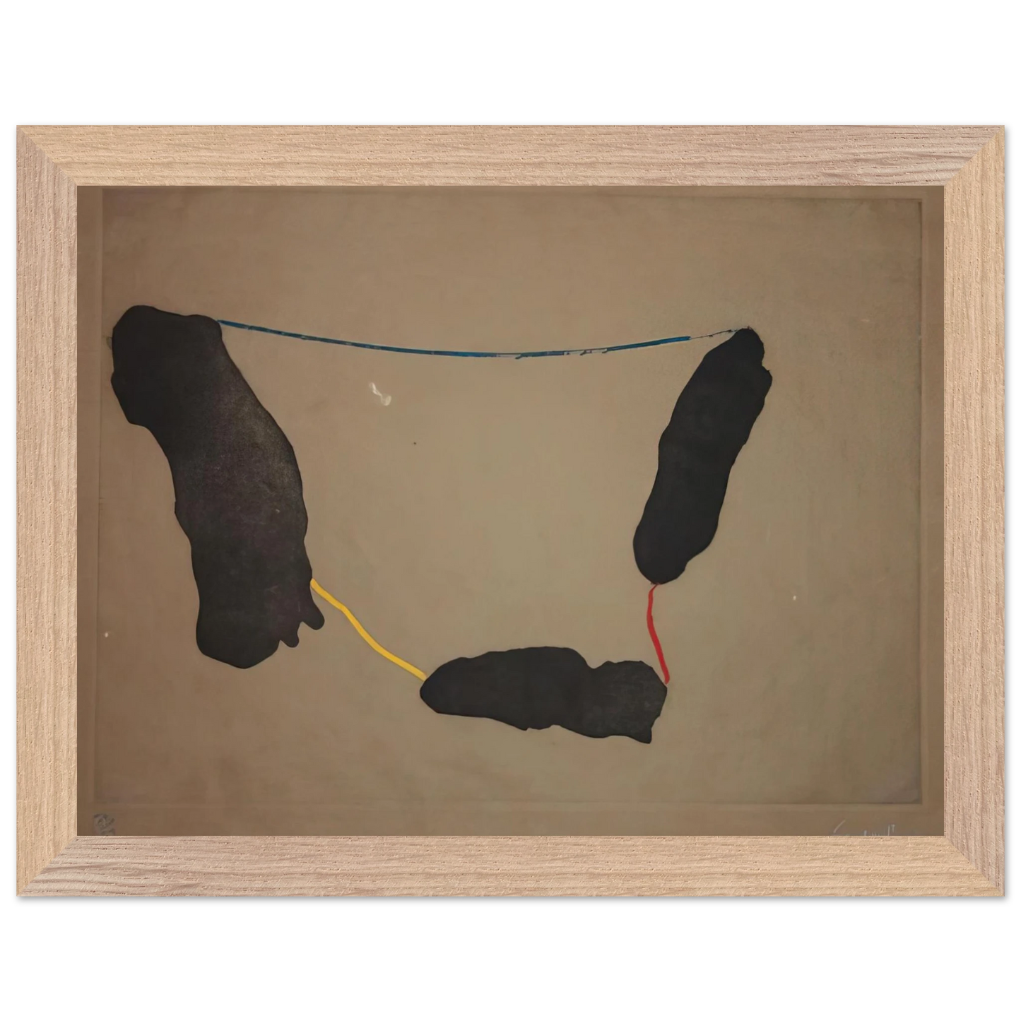Helen Frankenthaler - Connected By Joy - 1973 Wall art - 30x40 cm / 12x16 inches - Premium Wooden Framed Poster With Fine Art Paper-canvas - White frame