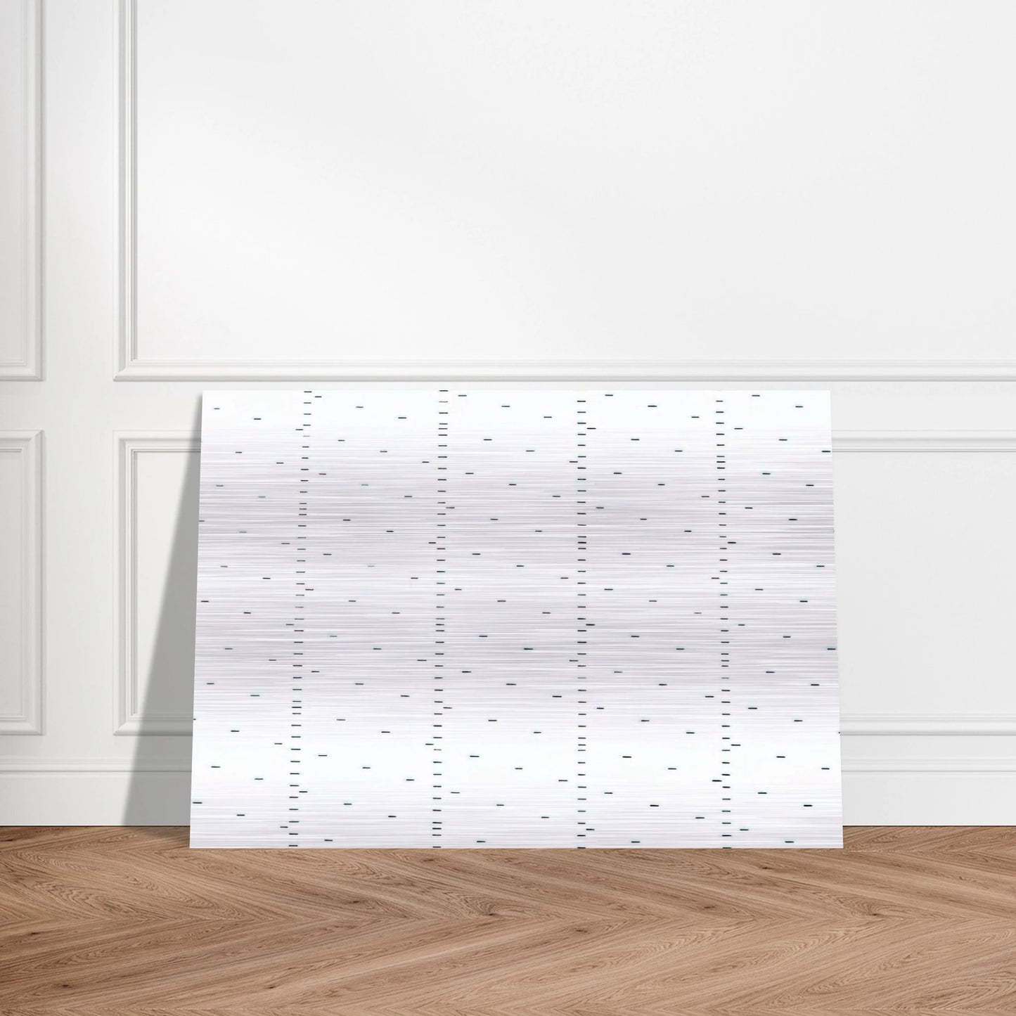 Every 15 cms, every 16 cms dash of one cm long - 1974 - Francois Morellet Brushed Aluminum Print - 70x100 cm / 28x40 inches | Francois Morellet Aluminum Print | Francois Morellet Prints