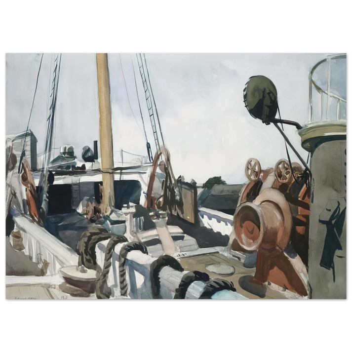 Edward Hopper - Deck of a Beam Trawler, Gloucester Fine Art Poster