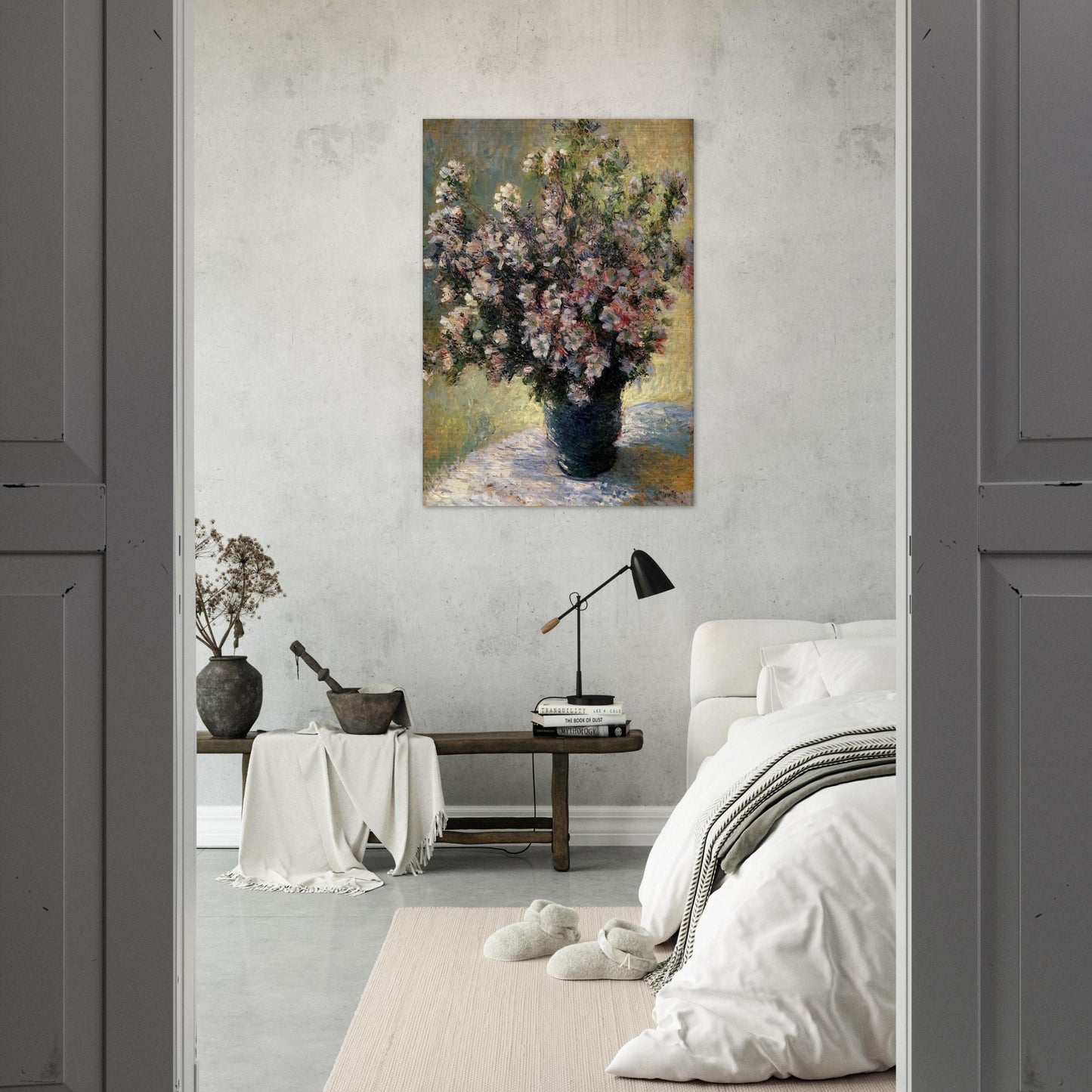 Vase of Flowers - claude monet Brushed Aluminum Print - 70x100 cm / 28x40 inches | claude monet Aluminum Print | claude monet Prints