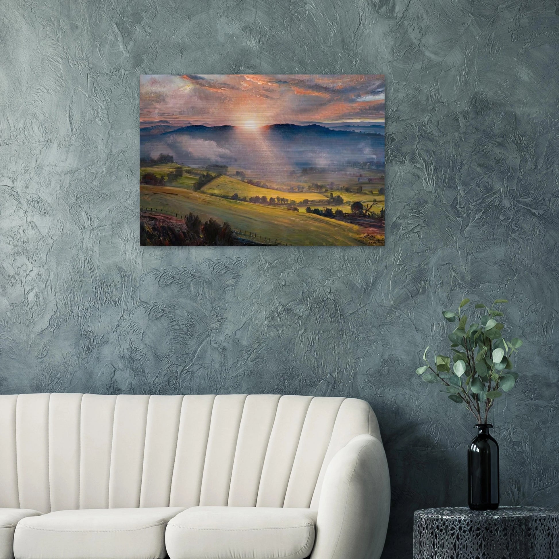 SUNDOWN 1947 - Laura Knight Brushed Aluminum Print - 70x100 cm / 28x40 inches | Laura Knight Aluminum Print | Laura Knight Prints