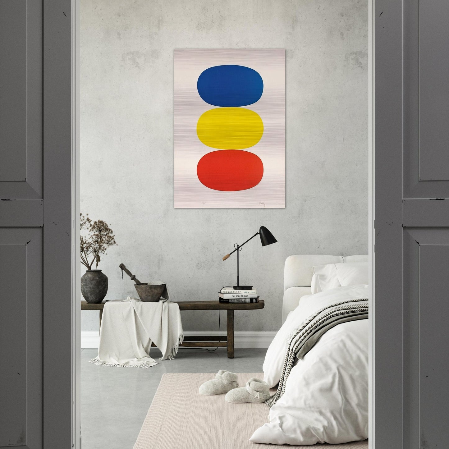 Blue and Yellow and Red-Orange - Ellsworth Kelly Brushed Aluminum Print - 70x100 cm / 28x40 inches | Ellsworth Kelly Aluminum Print | Ellsworth Kelly Prints