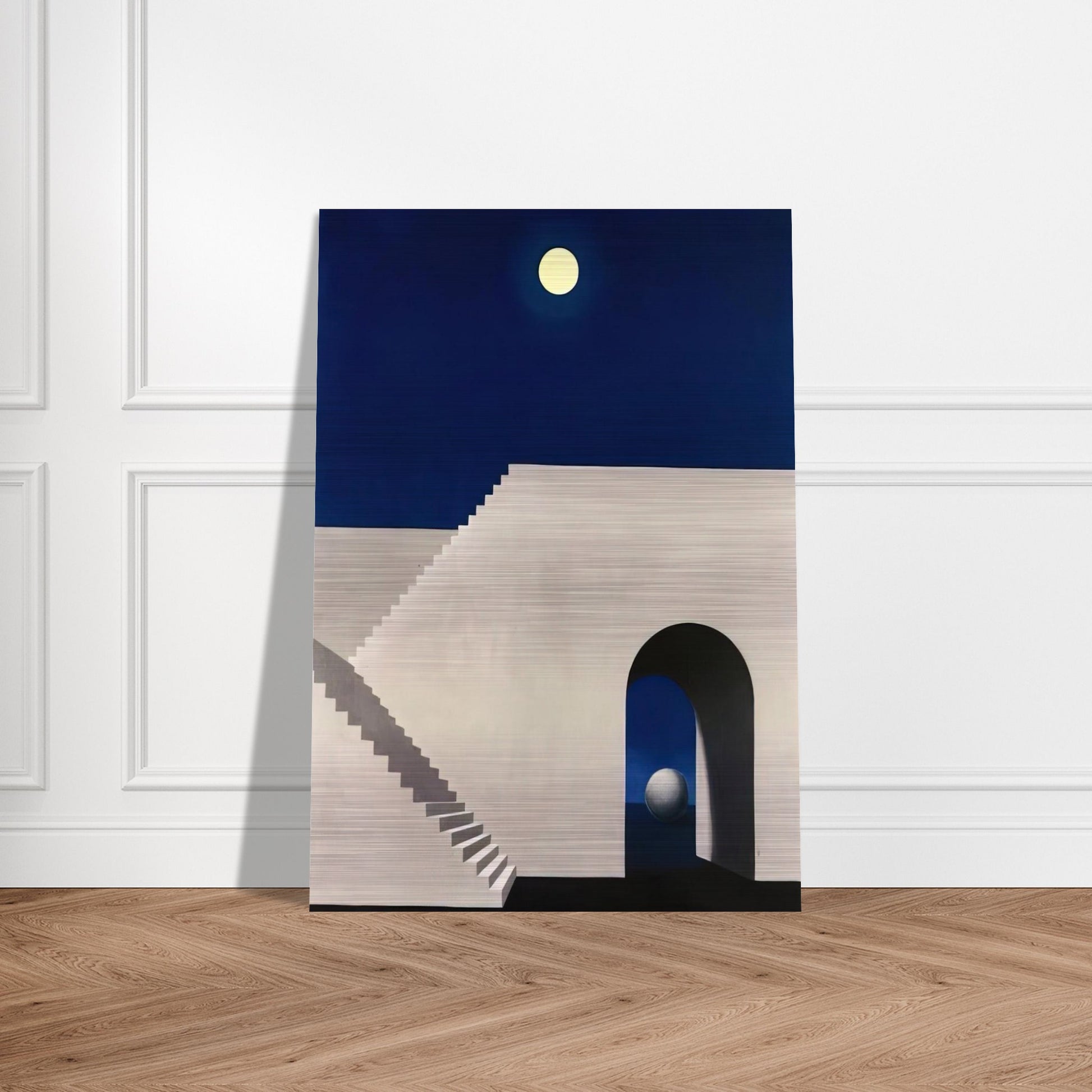 ARCHITECTURE AU CLAIR DE LUNE 1956 - Rene Magritte Brushed Aluminum Print - 70x100 cm / 28x40 inches | Rene Magritte Aluminum Print | Rene Magritte Prints