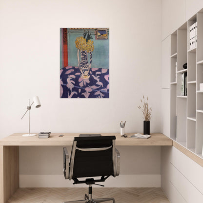 LES COUCOUS TAPIS BLEU ET ROSE 1911 - Henri Matisse Brushed Aluminum Print - 70x100 cm / 28x40 inches | Henri Matisse Aluminum Print | Henri Matisse Prints
