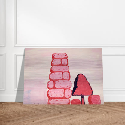 UNTITLED WALL - Philip Guston Brushed Aluminum Print - 70x100 cm / 28x40 inches | Philip Guston Aluminum Print | Philip Guston Prints