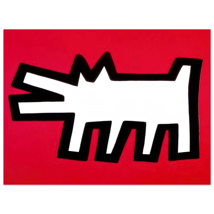 Keith Haring - BARKING DOG 1990  75x100 cm / 30x40inches Fine Art Poster | Keith Haring Art For Sale