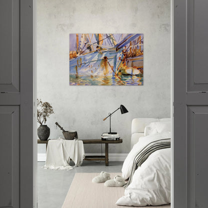 In a Levantine Port - John Singer Sargent Brushed Aluminum Print - 70x100 cm / 28x40 inches | John Singer Sargent Aluminum Print | John Singer Sargent Prints