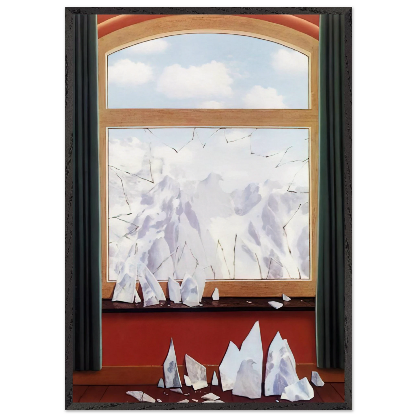 THE DOMAIN OF ARNHEIM 1949 - Rene Magritte 70x100 cm / 28x40 inches Framed Art Print – Black Wooden Frame