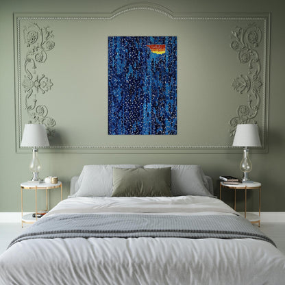 STARRY NIGHT AND THE ASTRONAUTS 1972 - Alma Woodsey Thomas Brushed Aluminum Print - 70x100 cm / 28x40 inches | Alma Woodsey Thomas Aluminum Print | Alma Woodsey Thomas Prints