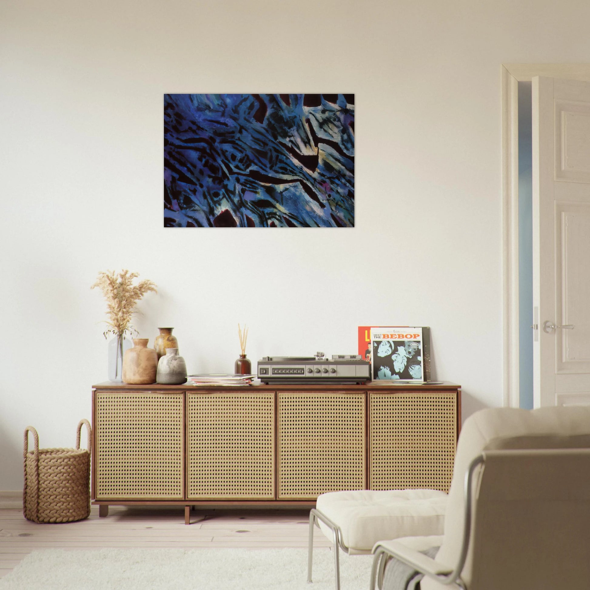 Fishes’ Sanctuary - 1969 - Alfred Manessier Brushed Aluminum Print - 70x100 cm / 28x40 inches | Alfred Manessier Aluminum Print | Alfred Manessier Prints