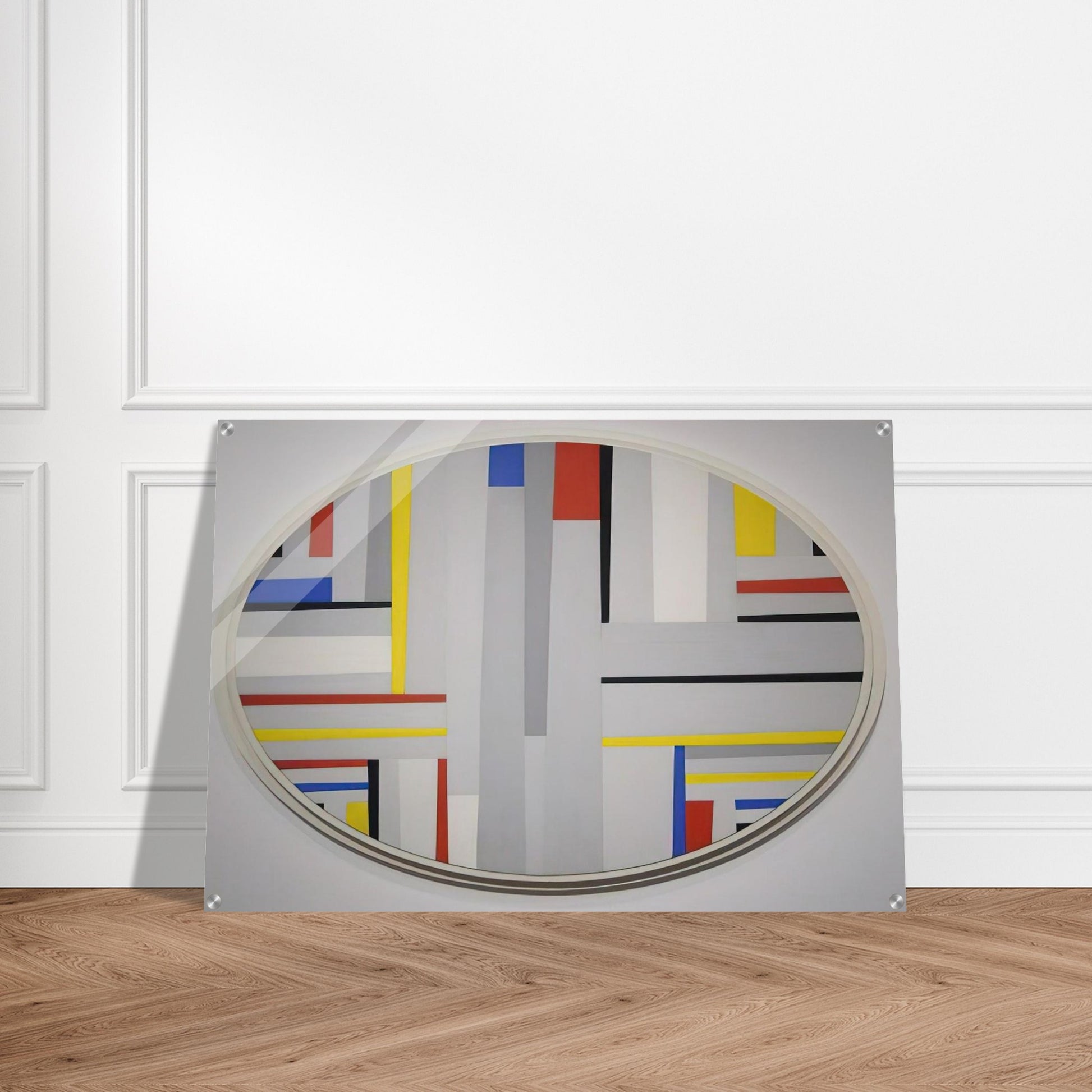 Relational Painting, Tondo - Neoplasticism - Fritz Glarner Acrylic Print - 70x100 cm / 28x40″ inches | Fritz Glarner Wall Art | Fritz Glarner Prints
