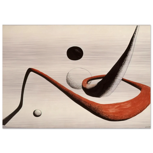 SPACE TUNNEL 1932 - Alexander Calder Brushed Aluminum Print - 70x100 cm / 28x40 inches | Alexander Calder Aluminum Print | Alexander Calder Prints