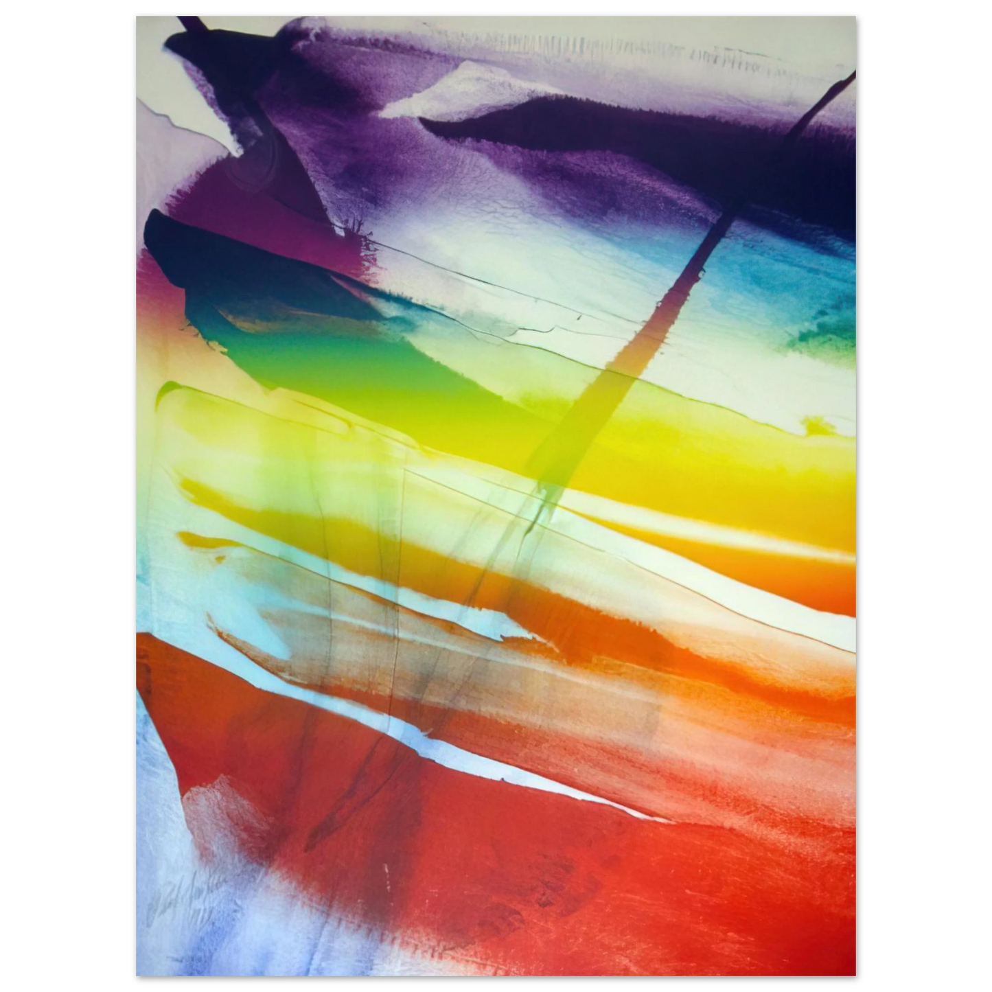 Paul Jenkins - Phenomena Franklin's Kite - 1974  75x100 cm / 30x40inches Fine Art Poster