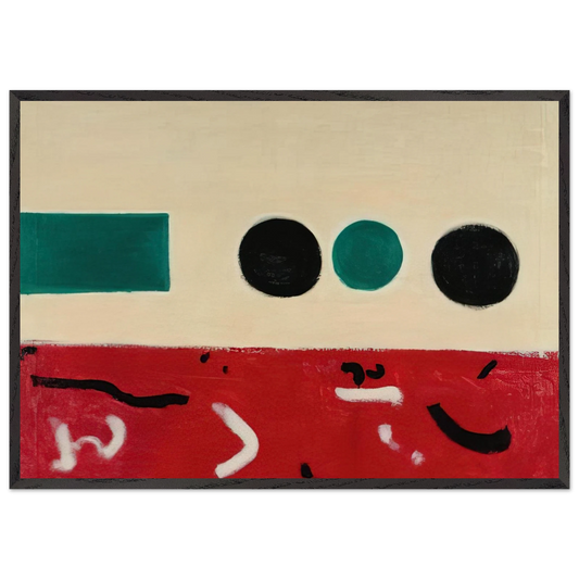 Movement East to West - 1956 - Adolph Gottlieb 70x100 cm / 28x40 inches Framed Art Print – Black Wooden Frame