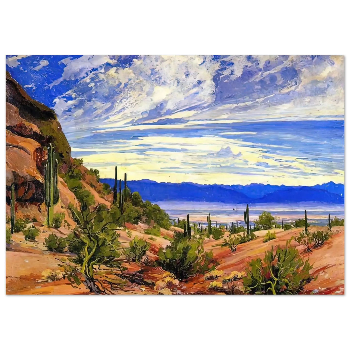 Maynard Dixon - WASHOE WICKIUP 1919 Wall art - 30x45 cm / 12x18 Inches - Premium Wooden Framed Poster With Fine Art Paper - Black frame