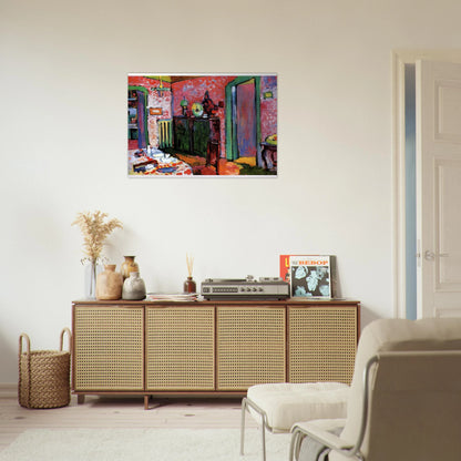 INTERIOR MY DINING ROOM 1909 - Wassily Kandinsky Brushed Aluminum Print - 70x100 cm / 28x40 inches | Wassily Kandinsky Aluminum Print | Wassily Kandinsky Prints