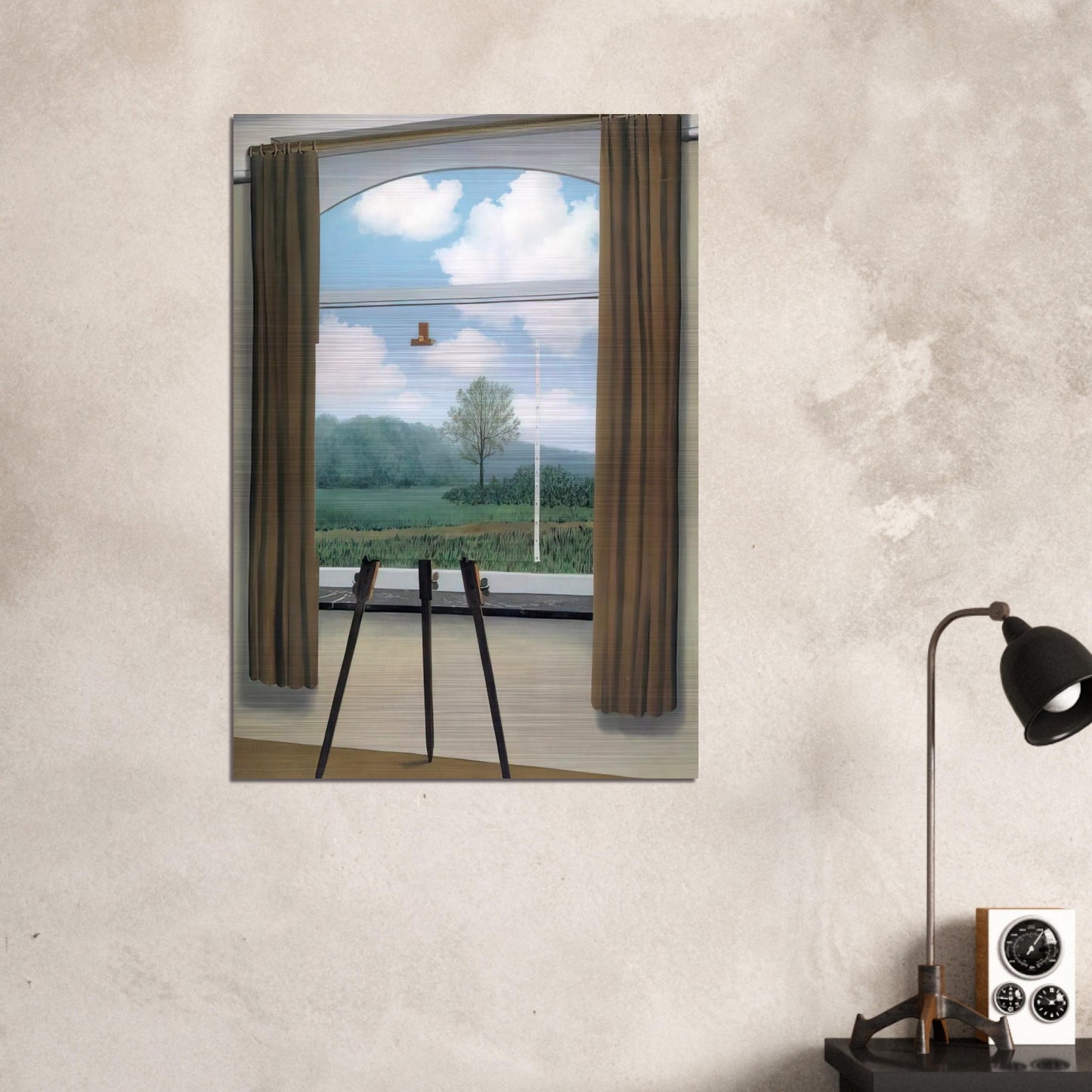 THE HUMAN CONDITION 1933 - Rene Magritte Brushed Aluminum Print - 70x100 cm / 28x40 inches | Rene Magritte Aluminum Print | Rene Magritte Prints