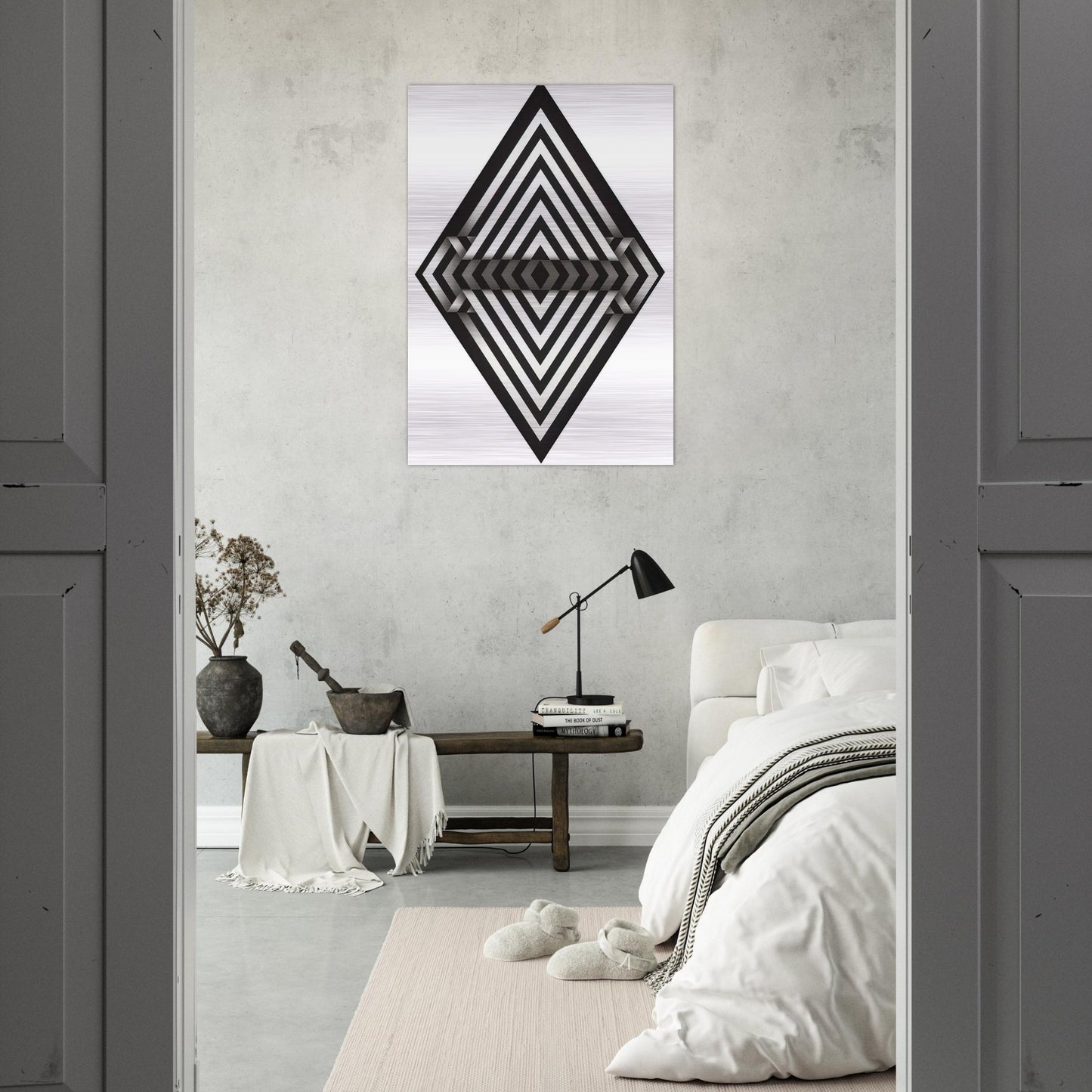 Panche I - 1970 - Omar Rayo Brushed Aluminum Print - 70x100 cm / 28x40 inches | Omar Rayo Aluminum Print | Omar Rayo Prints