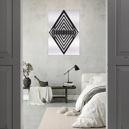 Panche I - 1970 - Omar Rayo Brushed Aluminum Print - 70x100 cm / 28x40 inches | Omar Rayo Aluminum Print | Omar Rayo Prints