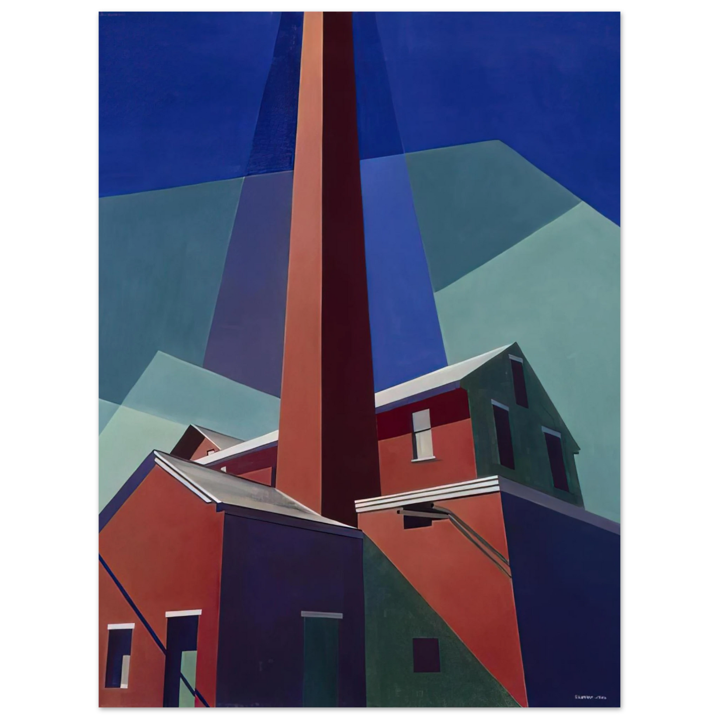 Charles Sheeler - Ballardvale - 1946  75x100 cm / 30x40inches Fine Art Poster