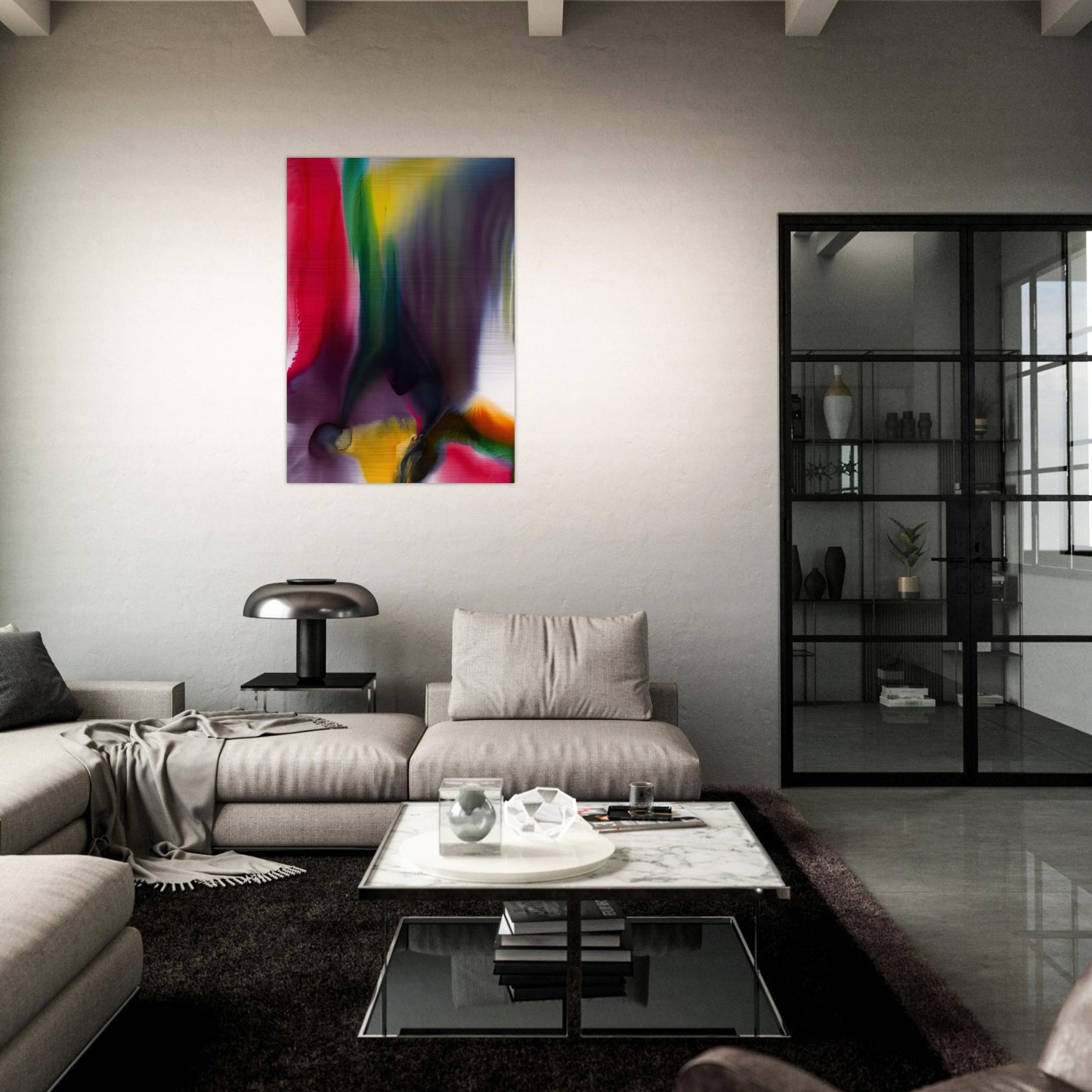 Phenomena Agate Bridge - Paul Jenkins Brushed Aluminum Print - 70x100 cm / 28x40 inches | Paul Jenkins Aluminum Print | Paul Jenkins Prints