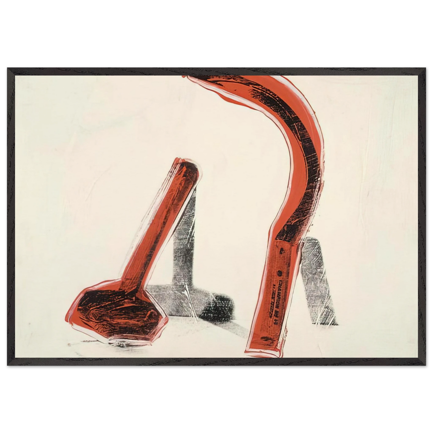 Hammer and Sickle - Andy Warhol 70x100 cm / 28x40 inches Framed Art Print – Black Wooden Frame