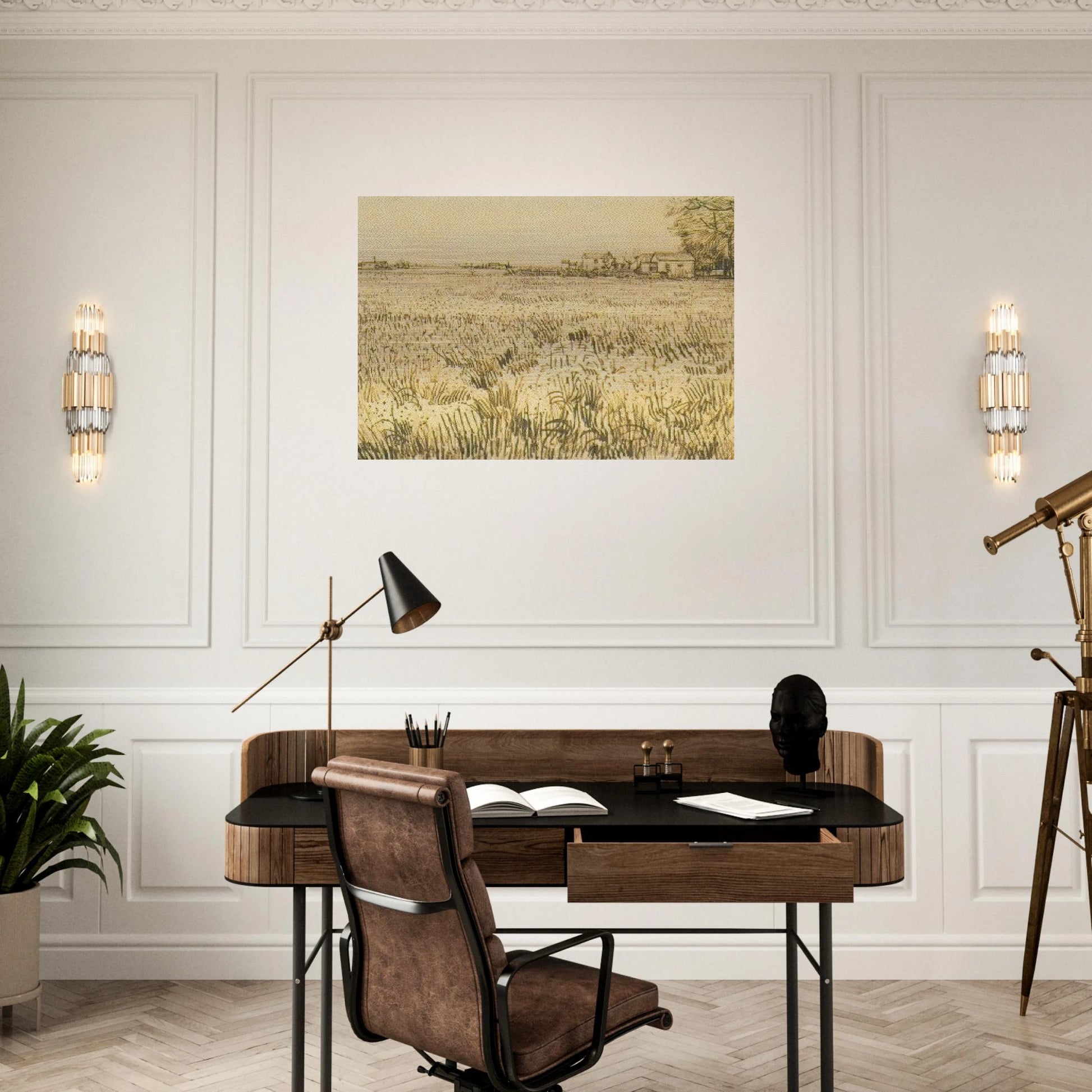 Meadow with Flowers - Vincent van Gogh Brushed Aluminum Print - 70x100 cm / 28x40 inches | Vincent van Gogh Aluminum Print | Vincent van Gogh Prints