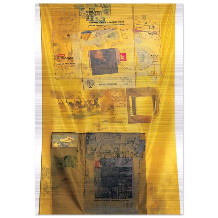SULPHUR BANK HOARFROST 1974 - Robert Rauschenberg Brushed Aluminum Print - 70x100 cm / 28x40 inches | Robert Rauschenberg Aluminum Print | Robert Rauschenberg Prints
